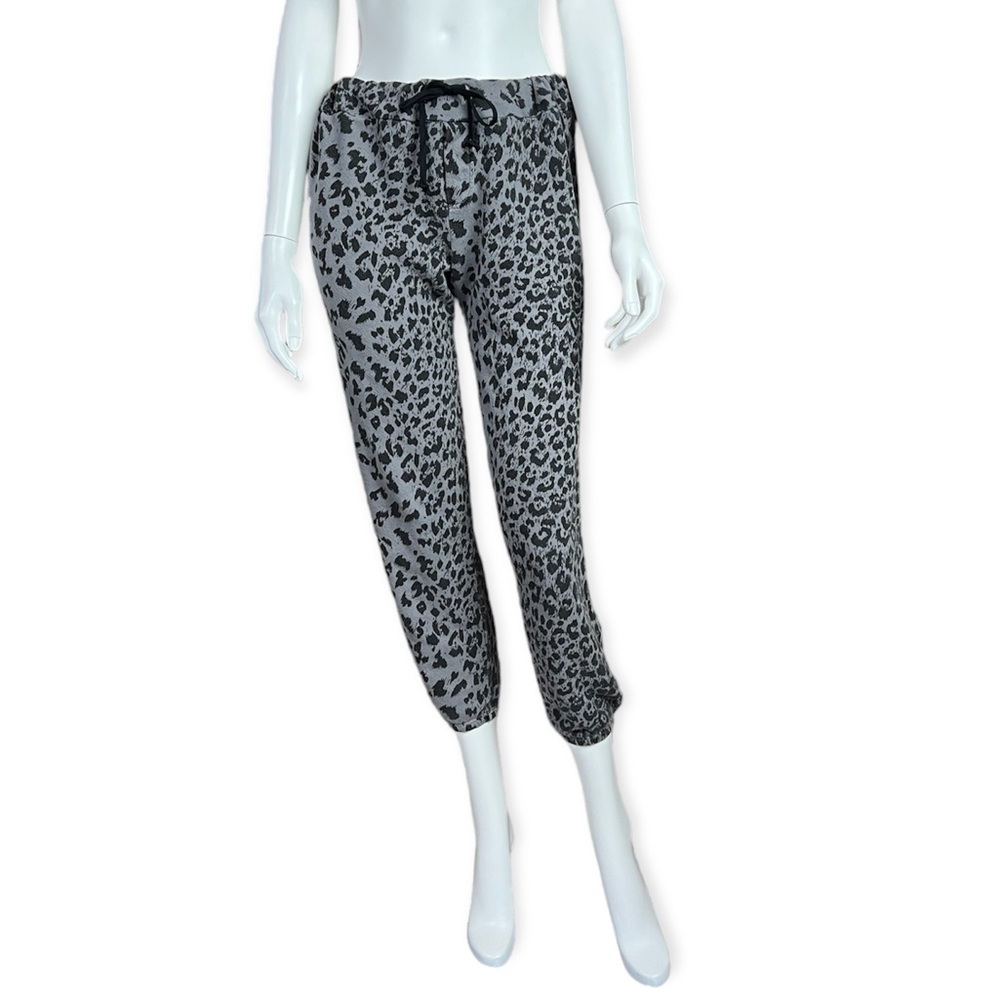 Current/Elliott The Varsity Sweatpant in Grey Leopard